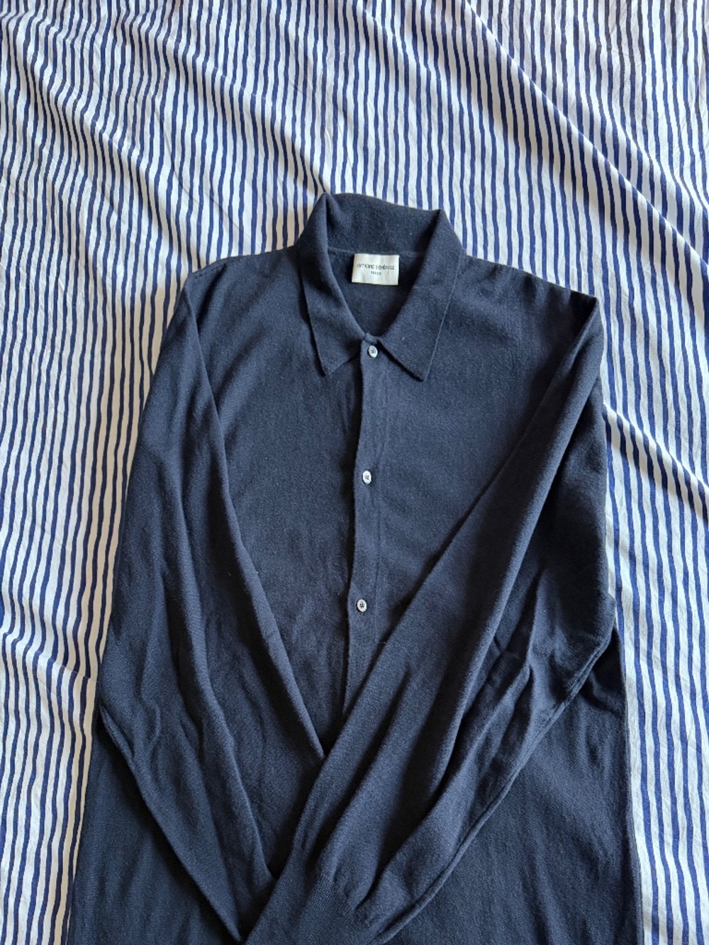 Officine Generale Wool Polo Cardigan